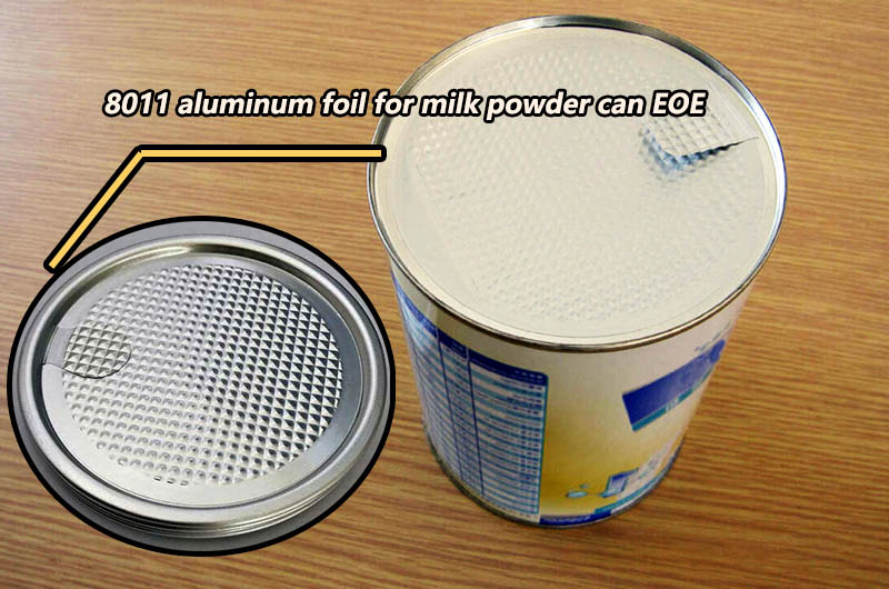 Rollo de papel de aluminio 8011 para latas de leche en polvo fácil de abrir EOE
